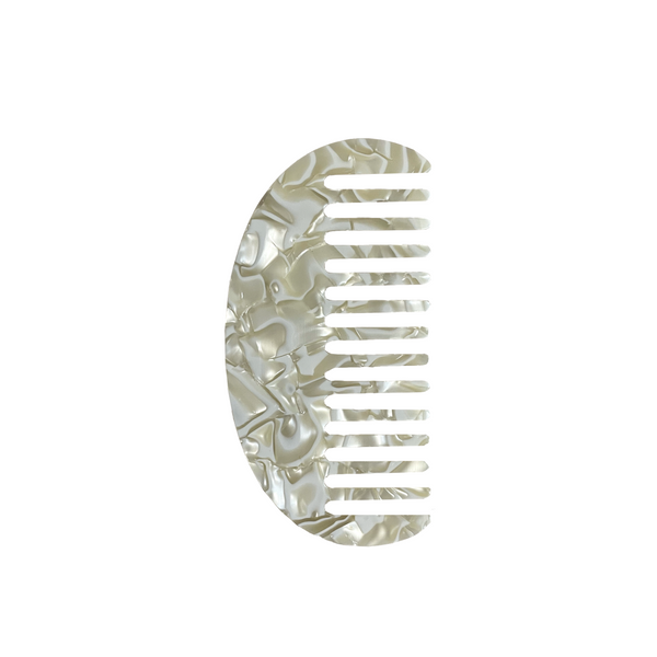 Tortoise Mini Comb - Porcelain