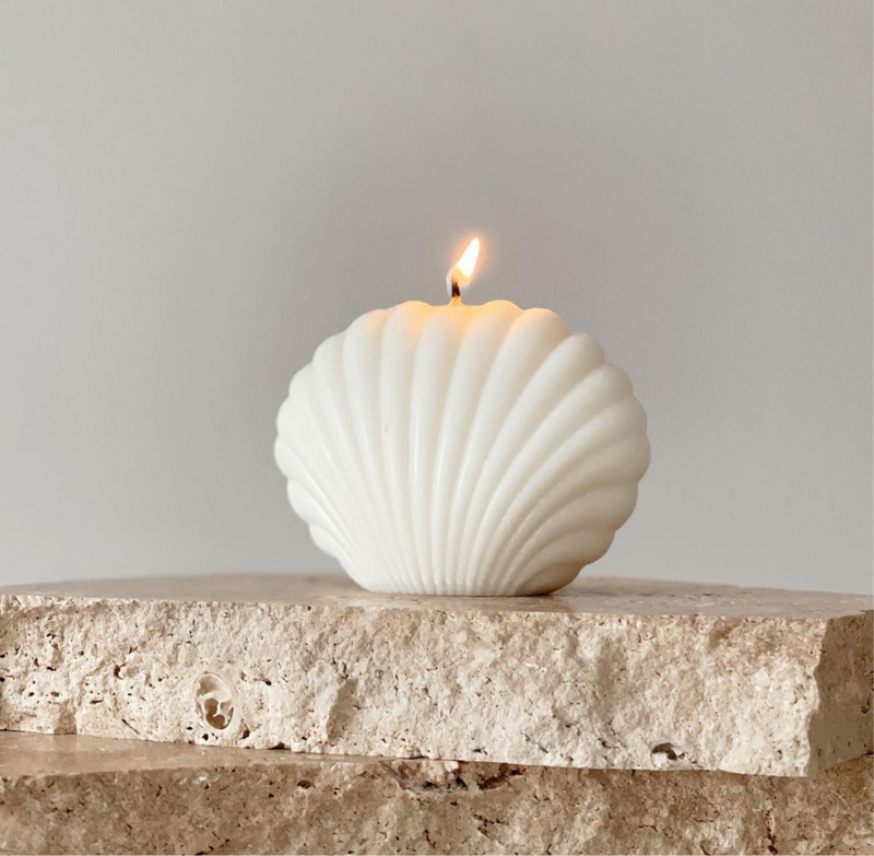 Seashell Soy Candle - Vanilla Caramel
