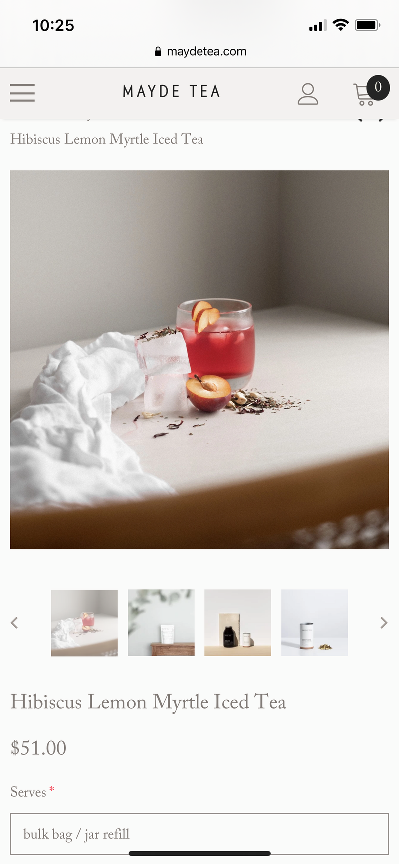 Mayde Tea Hibiscus Lemon Myrtle Iced Tea 80g