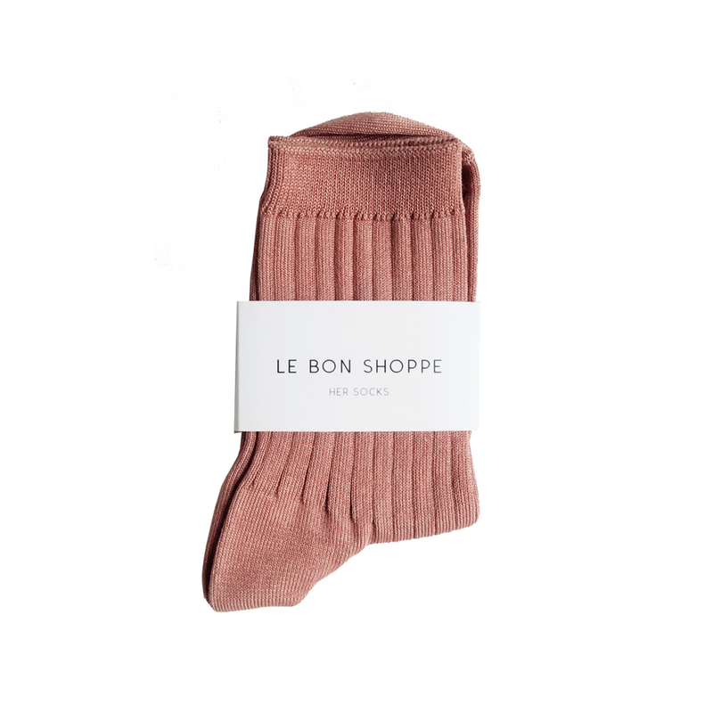 Le Bon Shoppe 'Her' Socks - Desert Rose