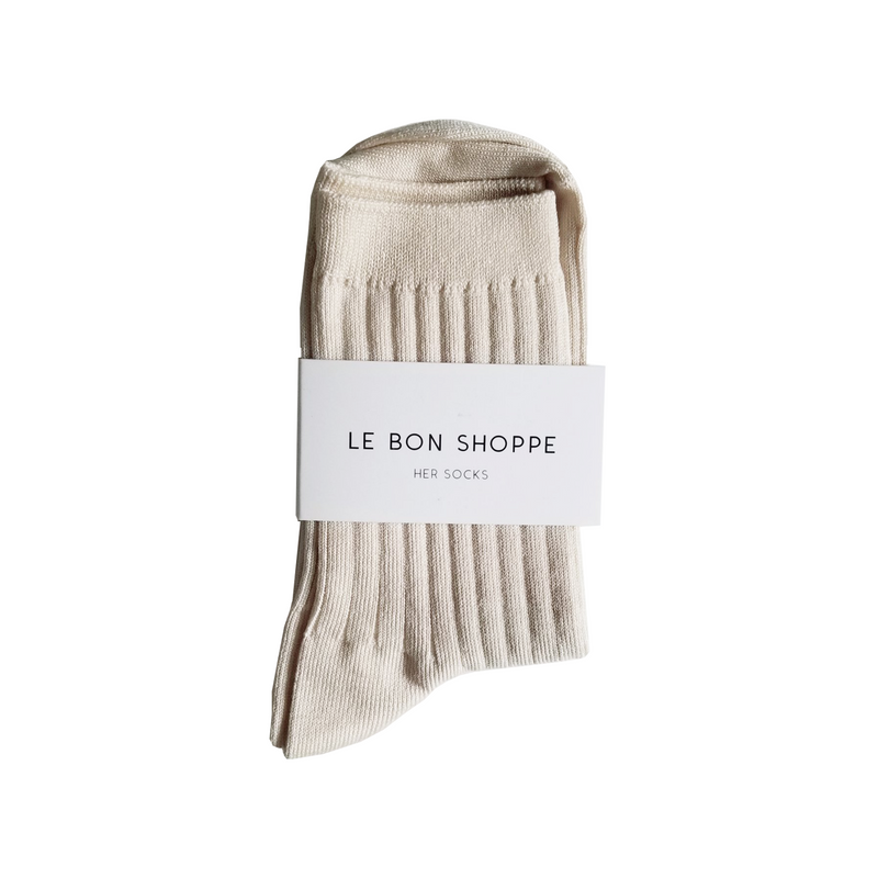 Le Bon Shoppe 'Her' Socks - Porcelain
